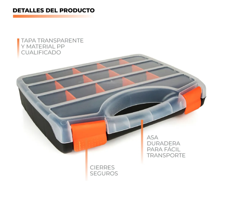 Miniatura 3 de Caja Organizador De Tornillos 16 Compart